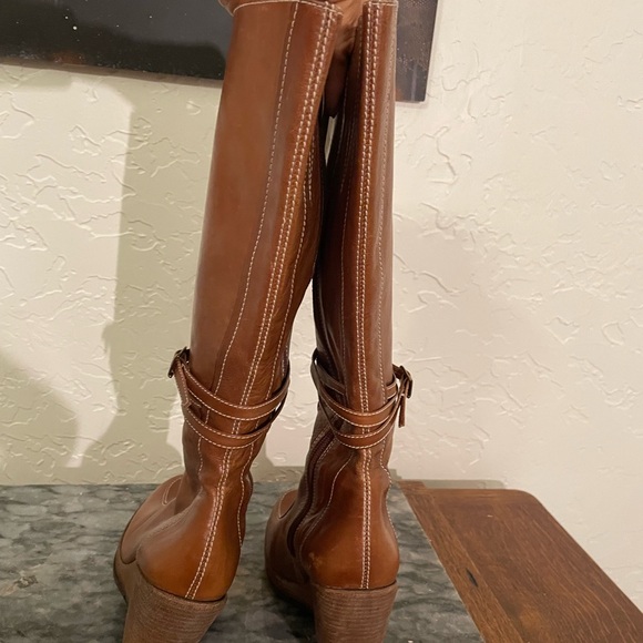 Women’s Schutz  retro leather wedge boots. Size 6. GUC. - Picture 11 of 16